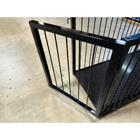 Close-up of the panel guard for Heavy Duty Livestock Weighing Scale With Panel Guard For Cattle Featuring Six Foot Platform.