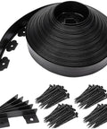 2.5 Inch Tall Black Landscape Edging Kit With 100 Ft Roll For Lawn And Garden Borders DIY Friendly Border Includes Connectors and Spikes