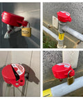 Valve Lockout Device 2 Pack Rotating Plastic Outdoor Water Hose Protector Babyproof 1 to 2.5 Inch Diameter Handles Red Secure