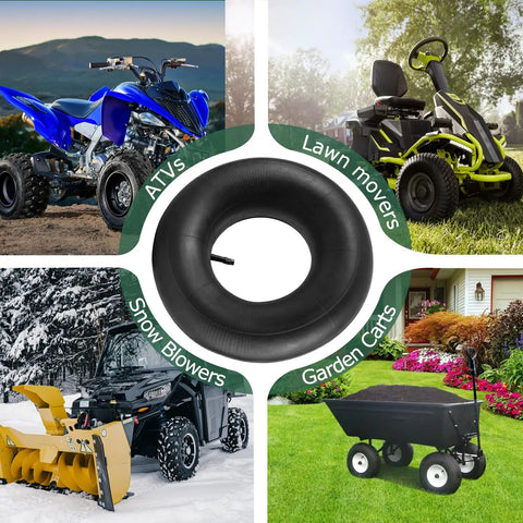 13x5.00-6 Inner Tubes With Straight Valve Stem Two Pack Heavy Duty 5.00-6 Replacement Tire Tubes for ATVs and Lawn Mowers