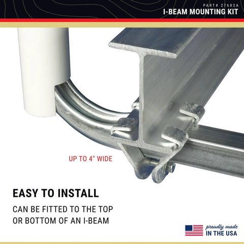 L Beam Mounting Kit For Boat Trailers With One And A Half Inch Square Uprights Includes Brackets Bolts Nuts And Washers
