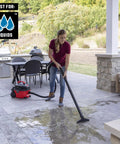 Beast Tough Heavy Duty Wet Dry Vac Attachment Kit For One Seven Eighths Inch Hoses cleaning outdoor patio with wet nozzle