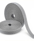 Adjustable Reusable 5M Hook and Loop Cable Ties for Quick Cord Management, two gray rolls with cut to length option