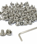 Premium 100 Pcs 1/4-20 X 5/16 Stainless Steel 304 Hex Socket Flat Head Cap Screws with Hex Key Spanner