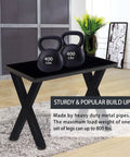 36 Inch Metal Table Legs For Dining And Bar Tables, Adjustable Feet Pads, heavy duty up to 800 lbs with kettlebell weights