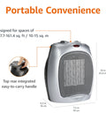Tiny But Mighty Ceramic Space Heater Portable Indoor Heating Solution With Overheat And Tip Over Protection Thermostat