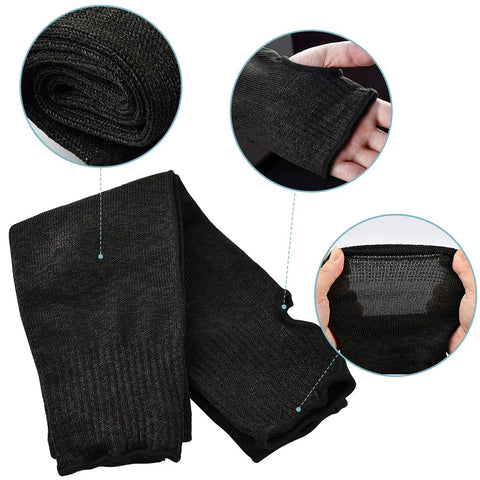 Arm Sleeves For Protection Cut Resistant Burn And Heat Shield Nylon Arm Protectors showing material and design details.