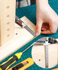 Measuring wood in workshop with Two Piece 6 Inch Pocket Ruler Flexible Stainless Steel With Detachable Clips Dual Scale