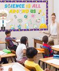 Science Bulletin Board Set For Classrooms With 12 Themed Paper Cutouts One Large Scientist 20 Science Is All Around Us Letter Cutouts