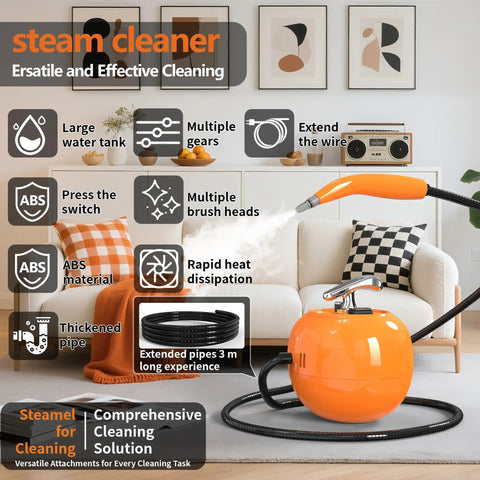 Beast 2000W Handheld Steam Cleaner With 248F Steam 1500ml Tank 6 Adjustable Settings in a modern living room