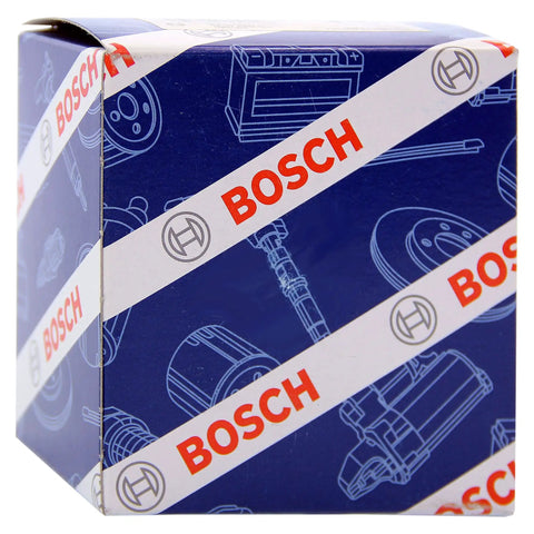 Box of Mercedes Benz Electric Water Pump OE Exact Fit For Select Models with Bosch branding and graphics