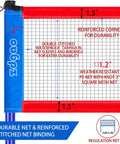 Close-up of the Badminton And Volleyball Combo Set With 32-Foot Adjustable Net For Lawn And Backyard showing net features and details.