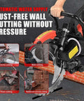 Heavy Duty Concrete Ring Saw With Massive 11 Inch Cut Depth And Commercial Diamond Blade being used for stone cutting.