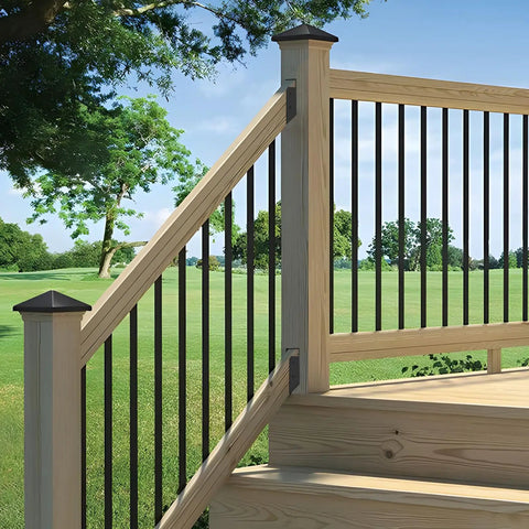 30 Degree Stair Railing Brackets For 2x4 Wood Posts Stainless Steel Deck Connector Fits Actual 1.5x3.5 Railing Posts Hidden Mount With Coated Wood Screws Black 2 Pair Beefy Heavy Duty