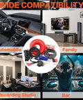 Complete 4 Gauge Car Subwoofer Amplifier Wiring Harness Kit Including Heavy Duty Power Ground And Speaker Cables With Remote Bass Control Knob for diverse setups.