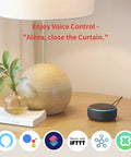 Curtain Automation Motor For Smart Home With Wireless App And Auto Timer Control, installs in 30 seconds, voice control compatibility.
