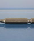 25 Piece Spanner Size Six Screwdriver Insert Bit made of hardened S2 steel, showing quick release hex shank and notches.