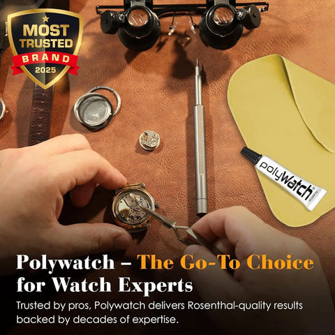 PolyWatch Plastic Watch Scratch Remover Polish With Microfiber Cloth 2 Pack Pro Grade Polish For Acrylic Watch Crystal Repair And Restoration