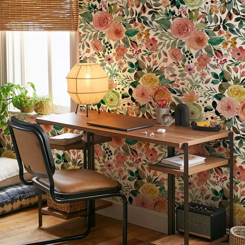 Floral Pattern Self Adhesive Vinyl Wallpaper For Dresser And Cabinets No Fuss Oil And Water Resistant Drawer Liner With Grid Backing Easy Peel And Reposition White Camellia 118.1 Inch By 17.3 Inch