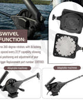 2 Pack Low Profile Swivel Base Downrigger Replacement Kit Featuring 360 Degree Rotation with 16 locking points for easy adjustment.
