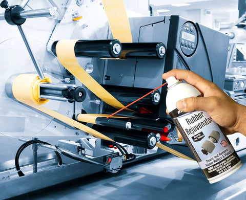 3 In 1 Rubber Rejuvenator Restores Reconditions And Protects Aged Rubber Surfaces, Softens Seals, Improves Flexibility, And Boosts No Slip Grip With Conditioning Formula, 10 Oz Black And Silver on printer rollers