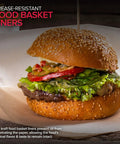 Burger on Grease Proof Deli Wrappers 12 X 12 Inch, 500 Pack, Go To Pre Cut Natural Kraft Wax Paper Sheets, Recyclable Food Basket Liners