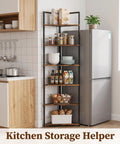 Six Tier Corner Bookshelf With Industrial Metal Frame And Engineered Wood Shelves Tall Seventy One Point Seven Inch Bookcase