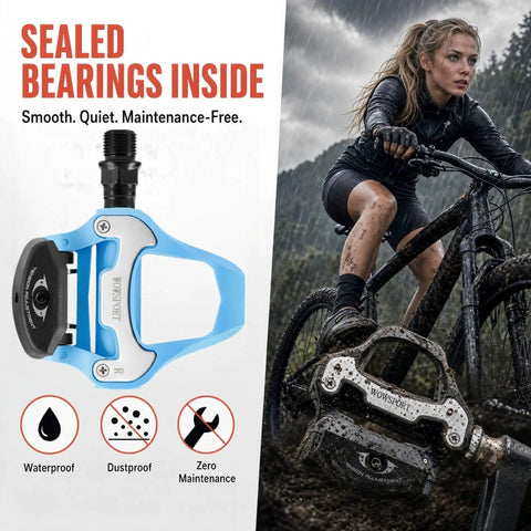 Road Bike Pedals For Look KEO System Only Lightweight Clipless Pedals With Sealed Bearings Glass Body 9 16 Inch Spindle