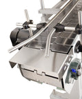 Close-up of Commercial Heat Shrink Tunnel Packaging Machine Heavy Duty All Metal Frame components and conveyor system.