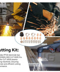 Plasma Cutting Torch Consumables Set With IPT40 Tips Electrodes Nozzle Bracket Covers For CUT 55DS Pro And CUT 65DS displayed.
