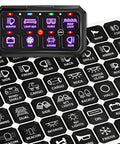 120 Piece Car Switch Panel Sticker Kit With Durable PVC Decals for auto console buttons and rocker toggle switch labels