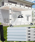 4x6 Ft Clear Tarp For Outdoor Use Heavy Duty PE Clear Vinyl Tarp With Reinforced Grommets covering patio area