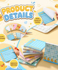 Duck Themed 9 Pack Sticky Notes 3x3 Inch Self Stick Memo Pads for Office School Students and Teachers cute adhesive notepads