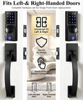 Real Deal Dual Door Smart Lock Kit With Fingerprint Reader And Touchscreen Keypad Keyless Entry For Home Security featuring universal fit for left and right doors.