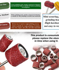 185 Piece Wool Felt Polishing Kit With Sanding Drum For One Eighth Inch Shank Rotary Tools includes buffing wheels.