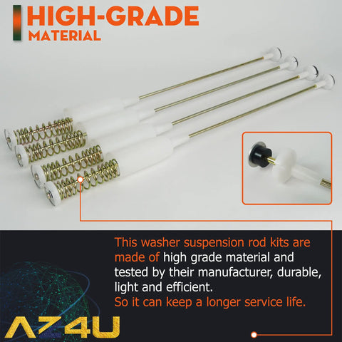 Washer Suspension Rod Kit Assembly For LG Top Load Washers Replacement 4 Piece Set Compatible With WT1101CW WT1201CV WT1201CW WT4870CW