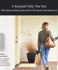 Rock Solid Smart Deadbolt With A Fully Hidden Build Flaunting A Sleek Matte Black Finish Apple Home Key And Matter Over Thread Connectivity Hassle Free Keyless Entry Via Alexa Google Home Smart Things And Your Smartphone, featuring a discreet keypad.