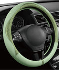 Upgrade Your Whip With This Fresh Green Patterned Steering Wheel Cover Crafted From Soft PU Leather Patchwork To Deliver An Elite Anti Slip Grip That Keeps Your Hands Dialed In While Adding Sleek Style And Odor Free Comfort To Any Modern Car Setup.