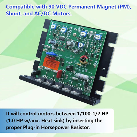 Plug And Play 120V DC Motor Speed Controller For SCR Drives Direct Replacement For KBIC120 Compatible With PM Shunt And Universal Motors Easy Install Drive Chassis Upgrade mounted on chassis