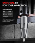 Heavy Duty TCT Annular Cutter Set, Tough As Nails Hole Saw Kit Featuring Premium Carbide Tips, 2-inch cutter on metal surface.