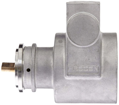 Side view of Procon 115B330F31XX Stainless Steel Rotary Vane Pump, 1/2" NPTF, 346 GPH, showing compact design.