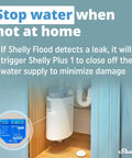 Wireless Flood Sensor With Temperature Measurement For Home Automation under sink, compact design, leak prevention image.