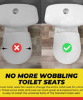 Durable Plastic Toilet Seat Screws Replacement Kit With Nuts And Bolts For Toilet Easy Install And Tight Secure Fit No Wobble Includes High Quality Hardware For Quick Fix By Qualihome shown fixing wobbling toilet seat