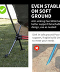 Ultralight Camping Chair For Backpacking With Anti Sink Feet Ultra Portable Folding Hiking Stool For Campsite Lightweight
