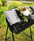 Dual Chamber Tumbling Compost Bin Rotating With 2 Doors For All Season Outdoor Gardening 140L 37 Gallon Built Tough Heavy Duty Yard Bin