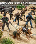 12 Piece Elite Army Men Action Figures Set With Working Military Dogs And Weapons Accessories For Kids Realistic Poseable Soldiers