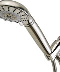 7-Setting Shower Filter With 1.75 GPM WaterSense Certified Flow Brushed Nickel Finish Chlorgon Filtration Removes Chlorine Dirt