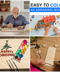 30-pack basswood sheets, 12x12 in, 1/8 in (3mm), unfinished wood for crafts; collage shows painting and engraving.