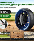 2 Wheel Golf Push Cart That Grows With You Adjustable Upper Bracket And Height Fits All Bag Sizes From Kid To Adult Teen Friendly Ergonomic Pull Cart For Ages 3 To Adult Lightweight Easy Fold, 2.8-inch tire