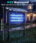 Outdoor Bug Zapper Powered By Solar And USB, 4000V Grid, 15W UV LED Fly Light Attracts Flies And Moths, IPX5 Waterproof in rain